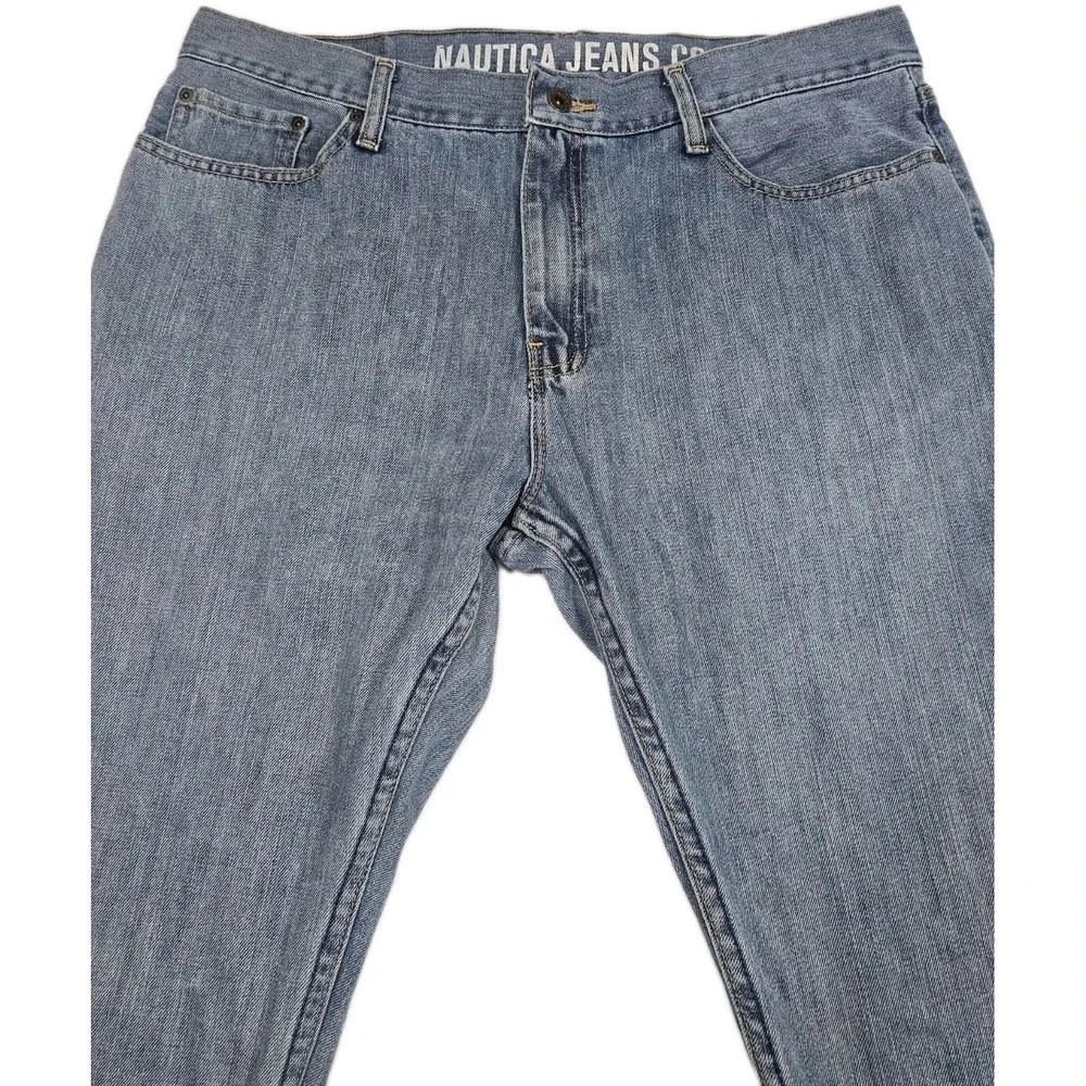Nautica Jeans Co. Relaxed Fit Jeans Men's 36x334 Medium Wash 100% Cotton